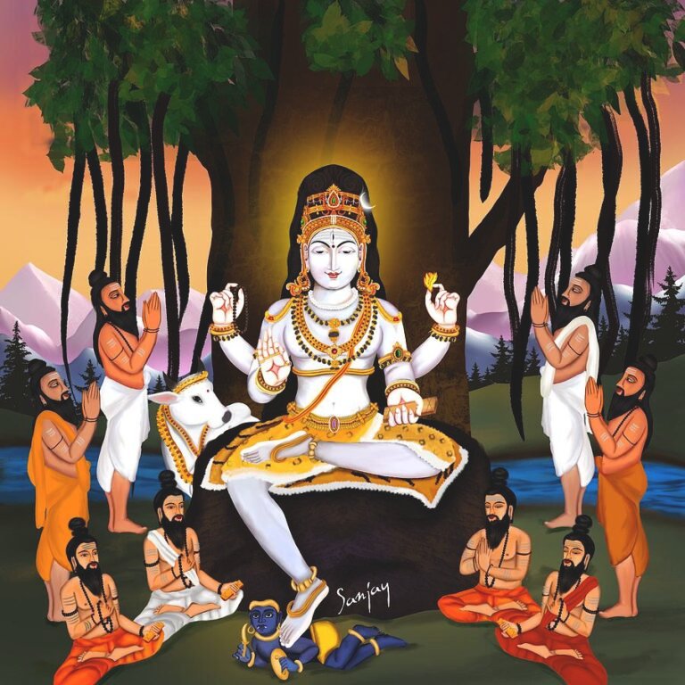 भगवान दक्षिणामूर्ति: गुरु और शिव